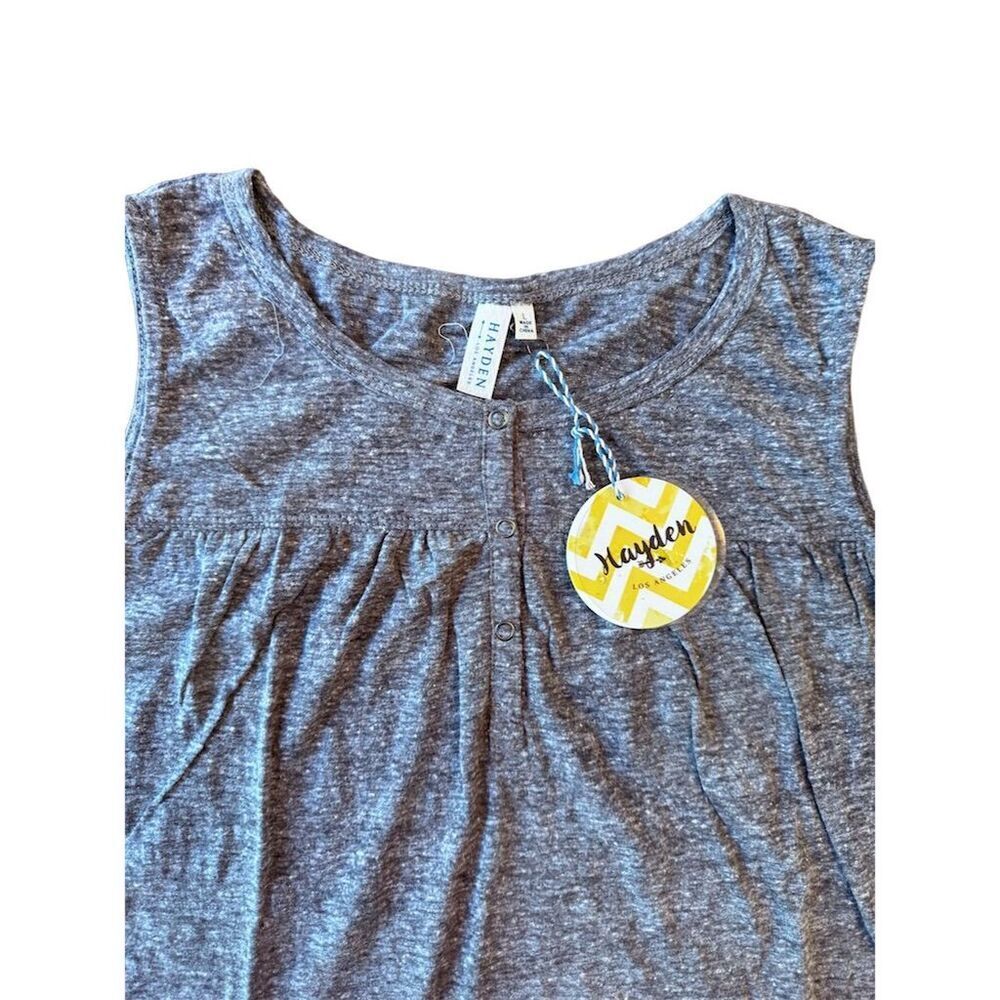 Hayden Women's Sleeveless Gray Tank Top Size M Casual Summer Wear - Picture 7 of 7